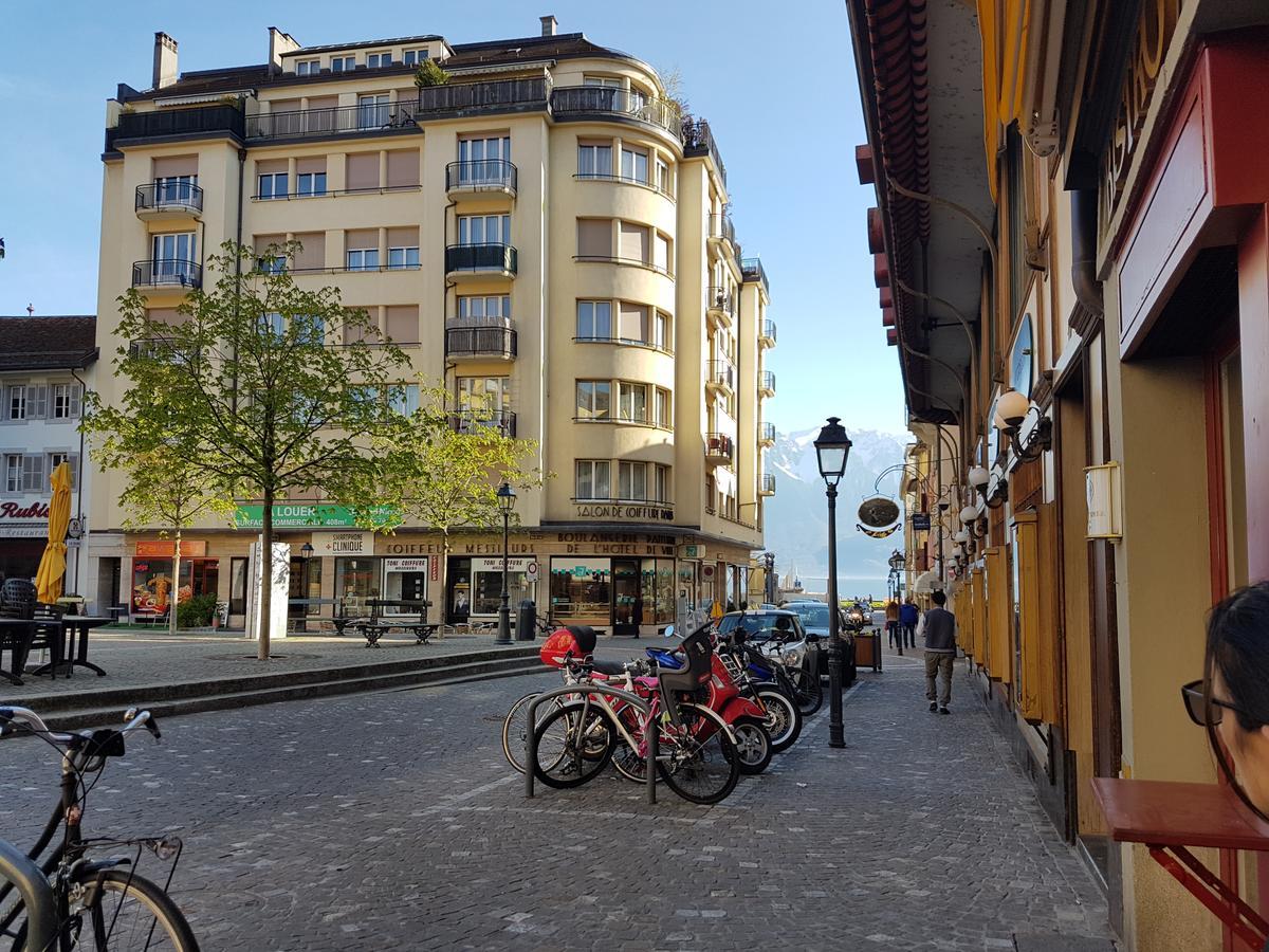 Hostellerie De L'Hotel De Ville Vevey Bagian luar foto